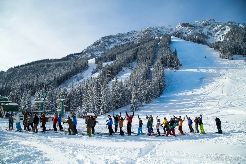 Mt Norquay duing a deep snow event