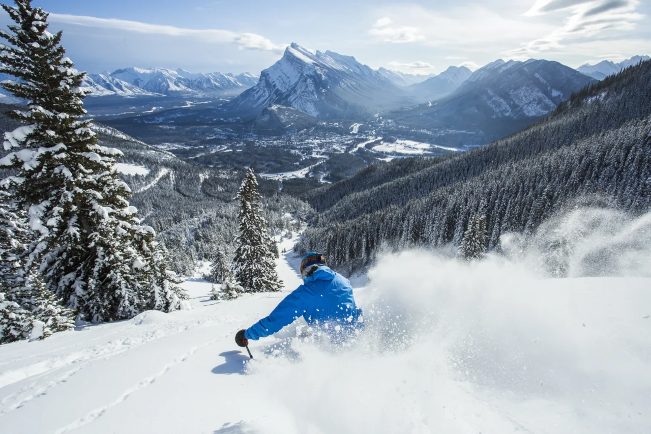 Mt Norquay duing a deep snow event
