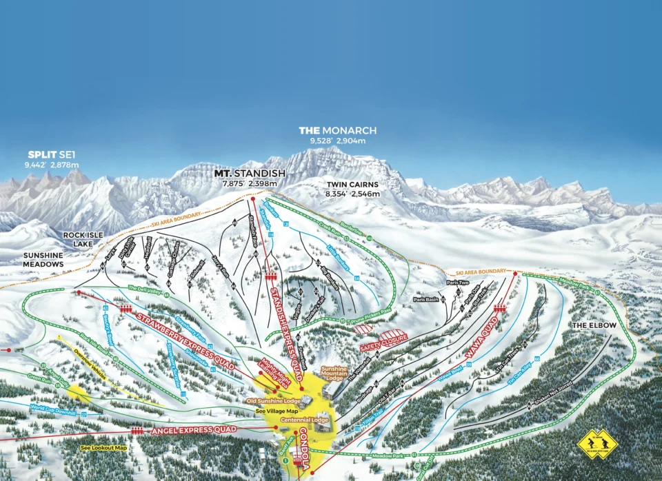 Sunshine Ski Resort Trail Map