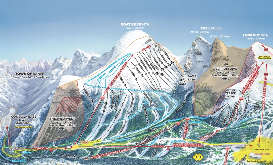 Sunshine Ski Resort Trail Map
