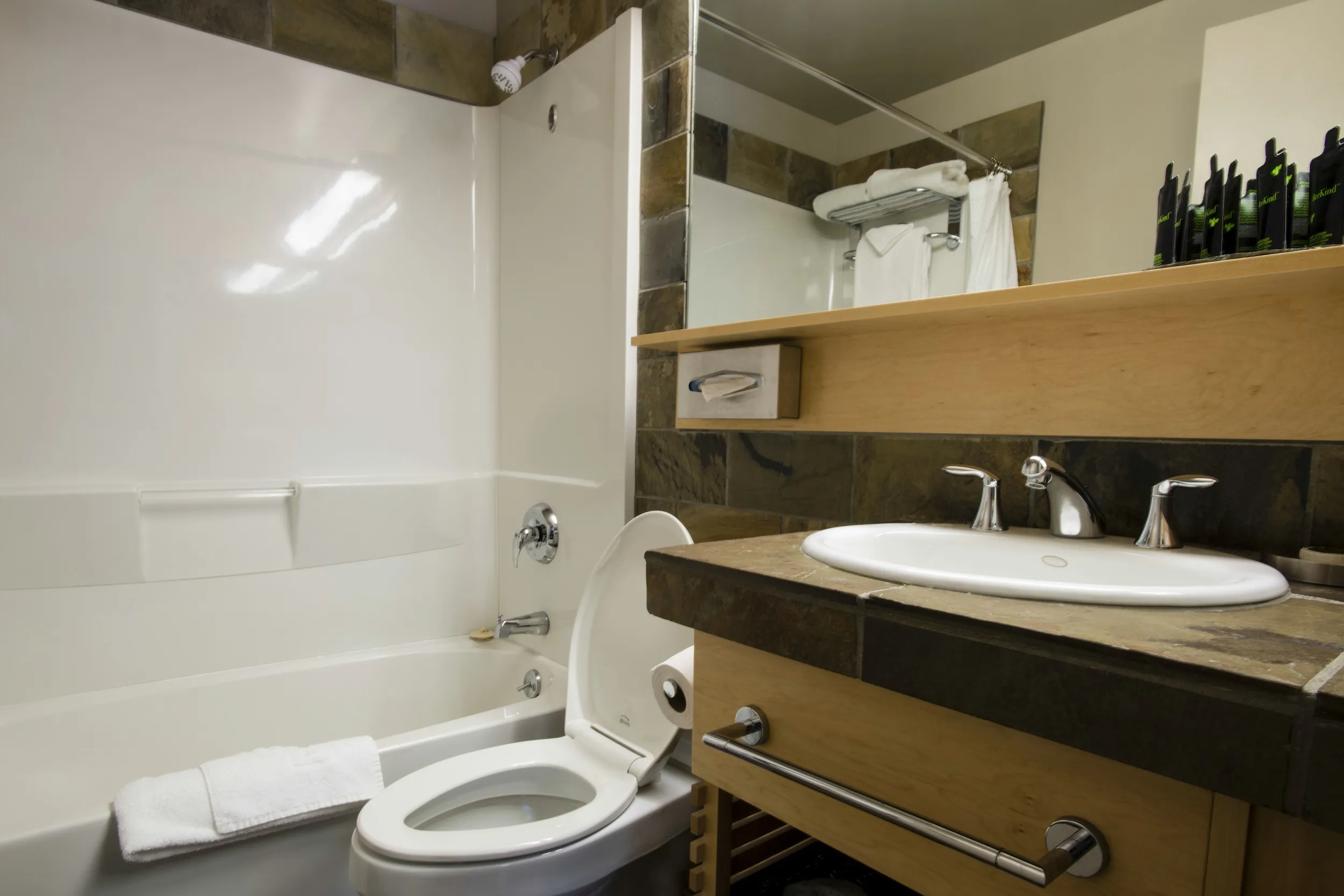 The two bedroom suite's bathroom
