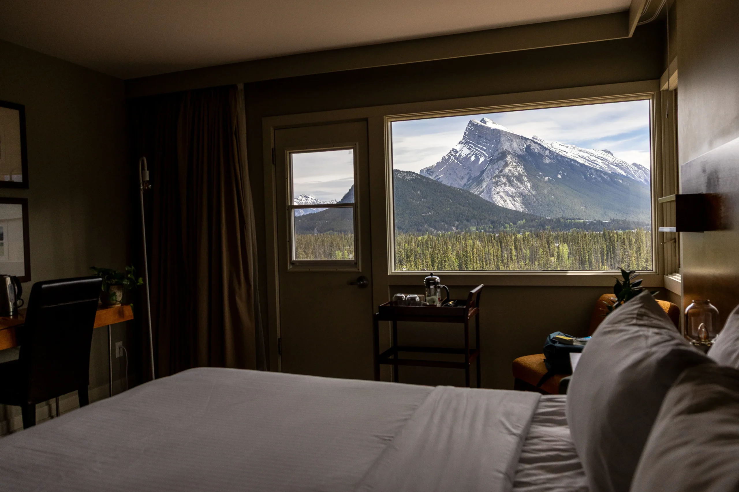 The view from the Deluxe King Suite is spectacular