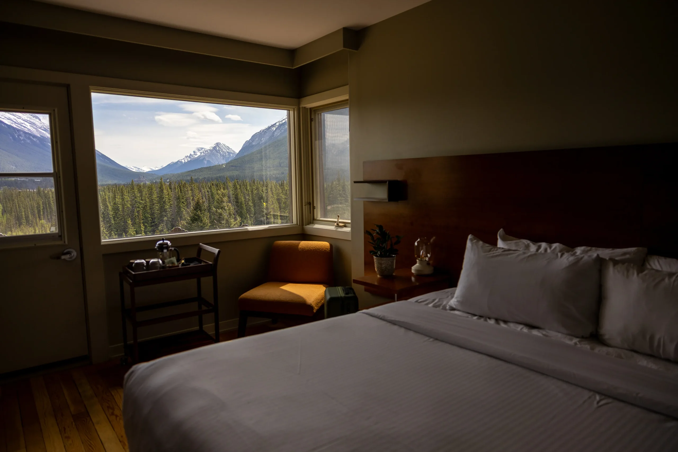 The view from the Deluxe King Suite is spectacular