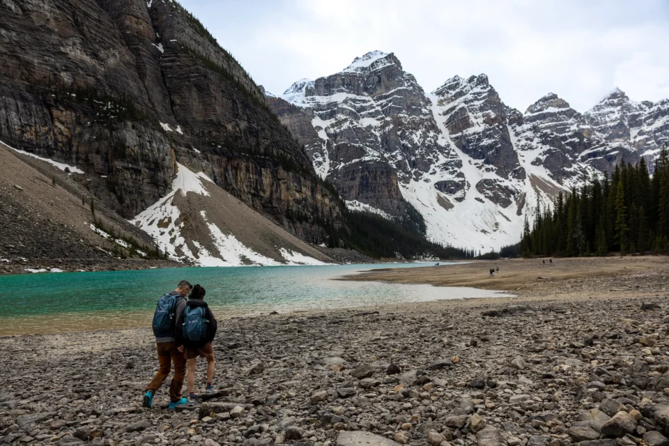 Hiking at Moraine Lake