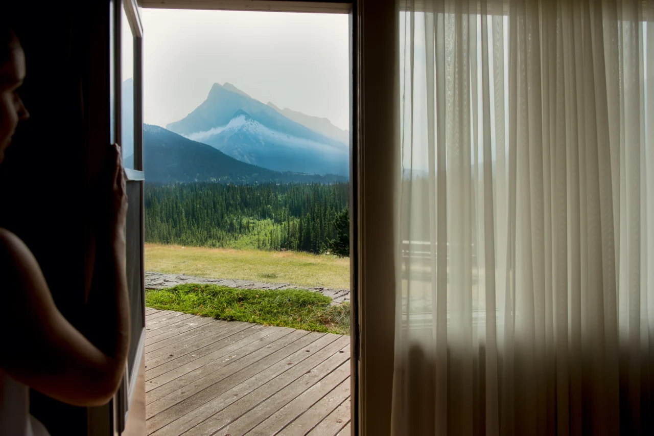 The view from the Deluxe King Suite is spectacular