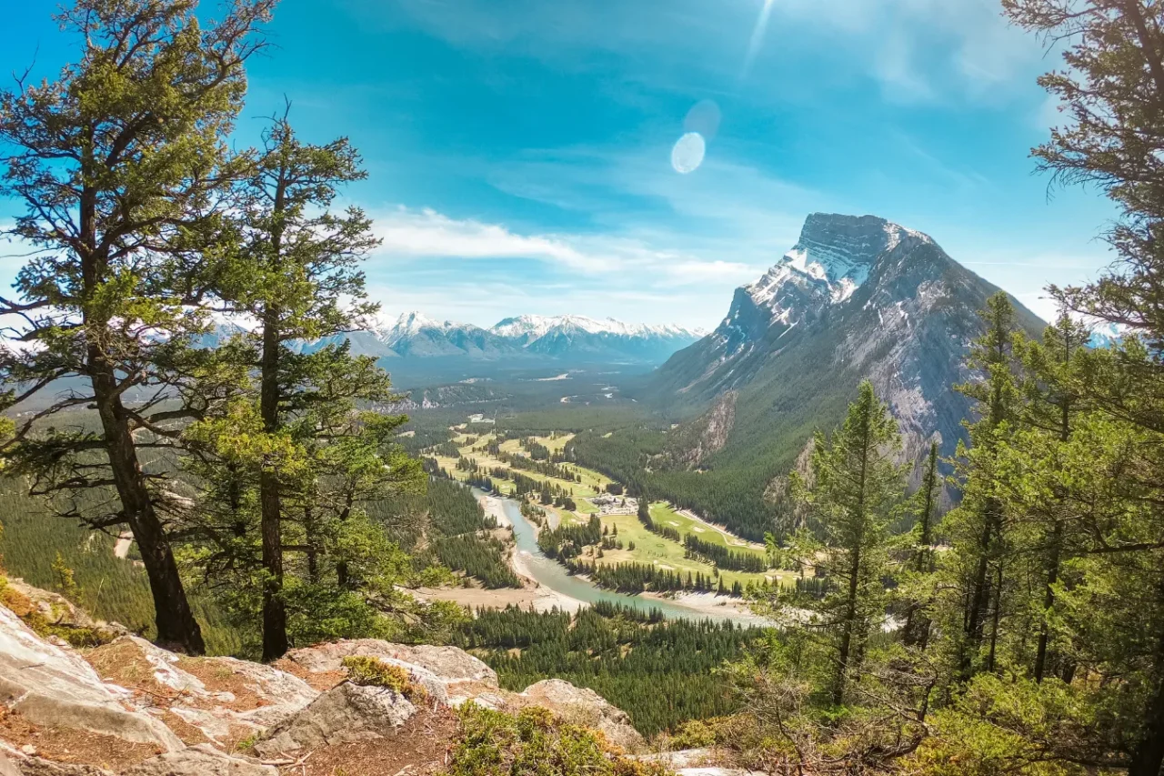 Stunning views over Rundle from Tunnel Mountain