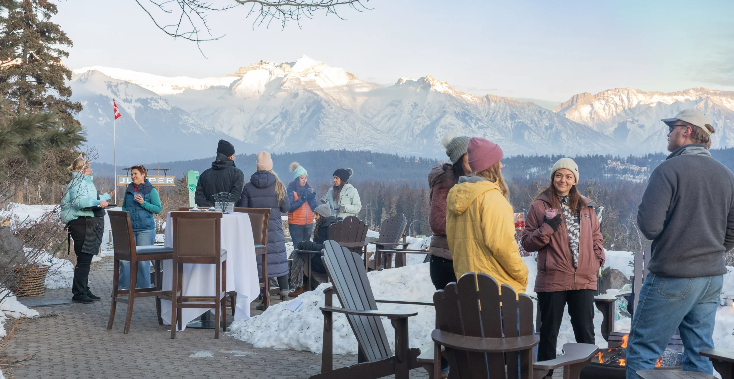 Fireside Sunset is a seasonal winter event every week at the Juniper