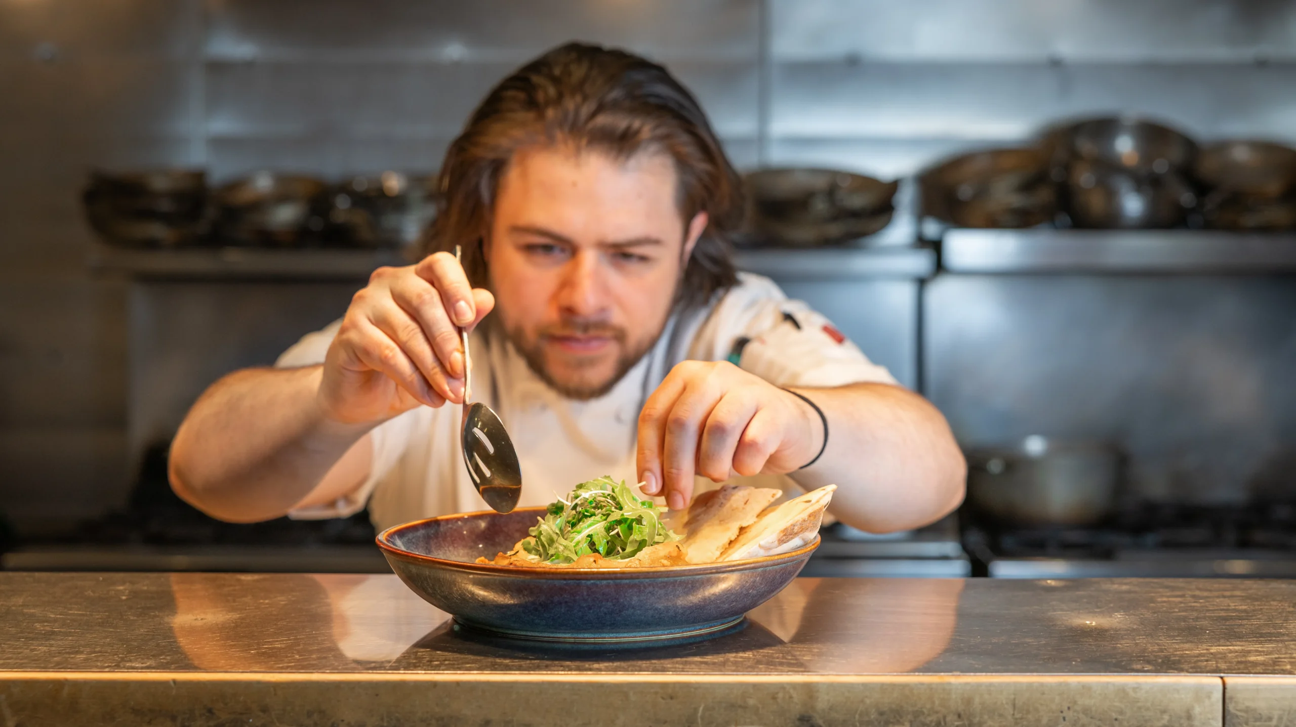 Chef Sergio in the Bistro kitchen