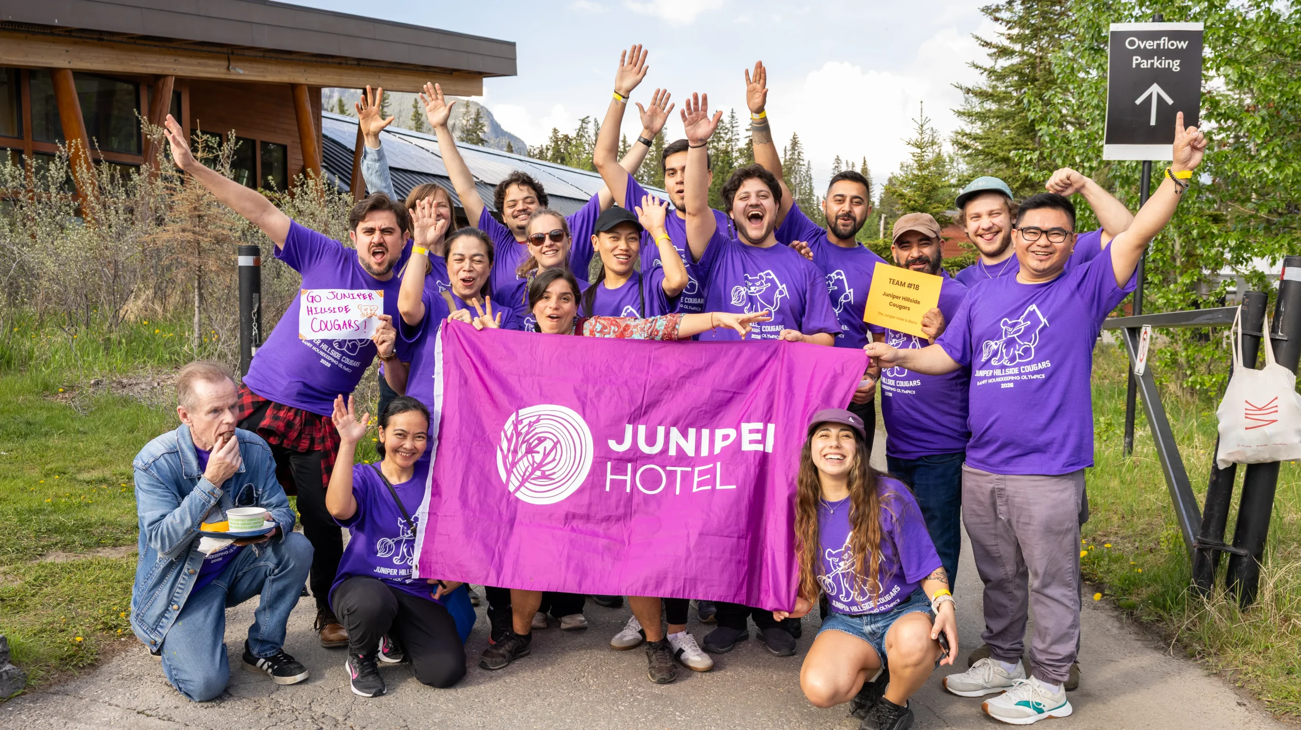 Staff at the Housekeeping Olympics in Banff