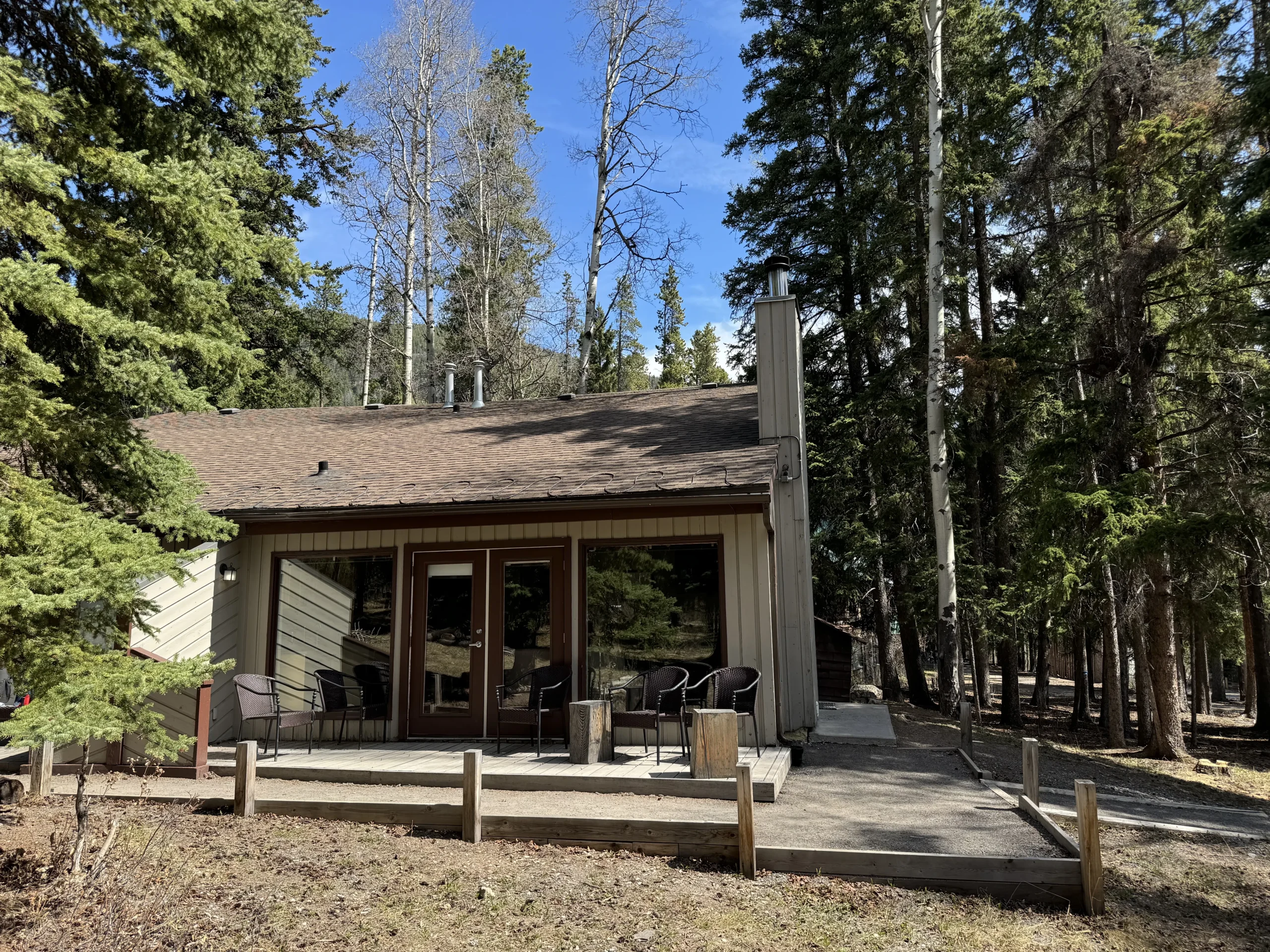 The Forest Cabins in the summer