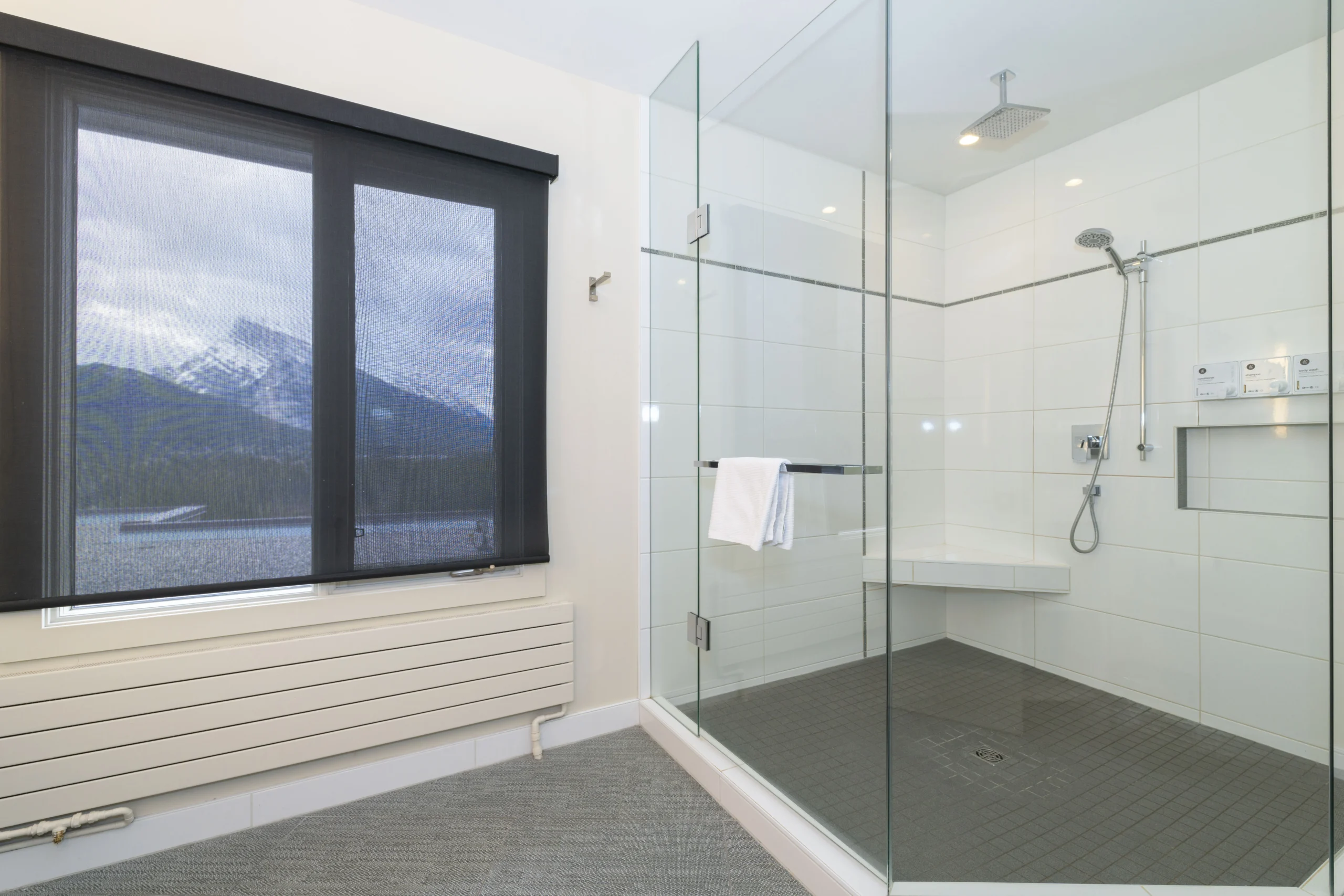 The shower room in the 3-bedroom suite