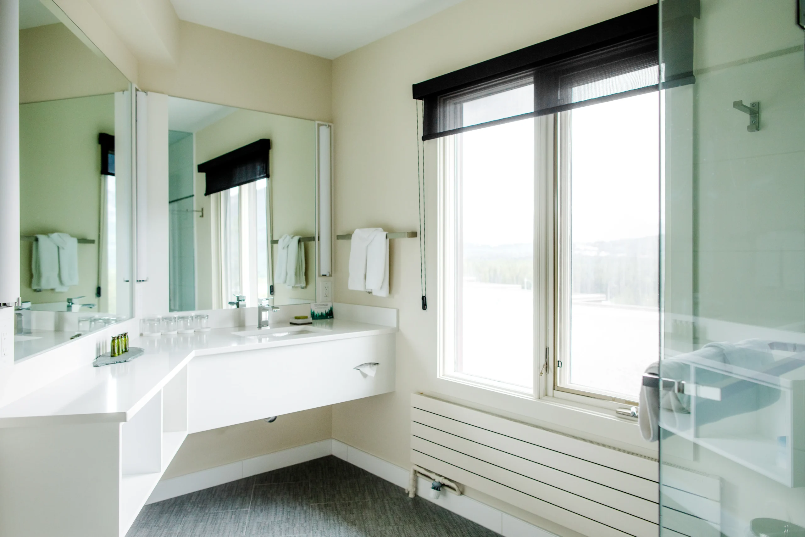 The shower room in the 3-bedroom suite