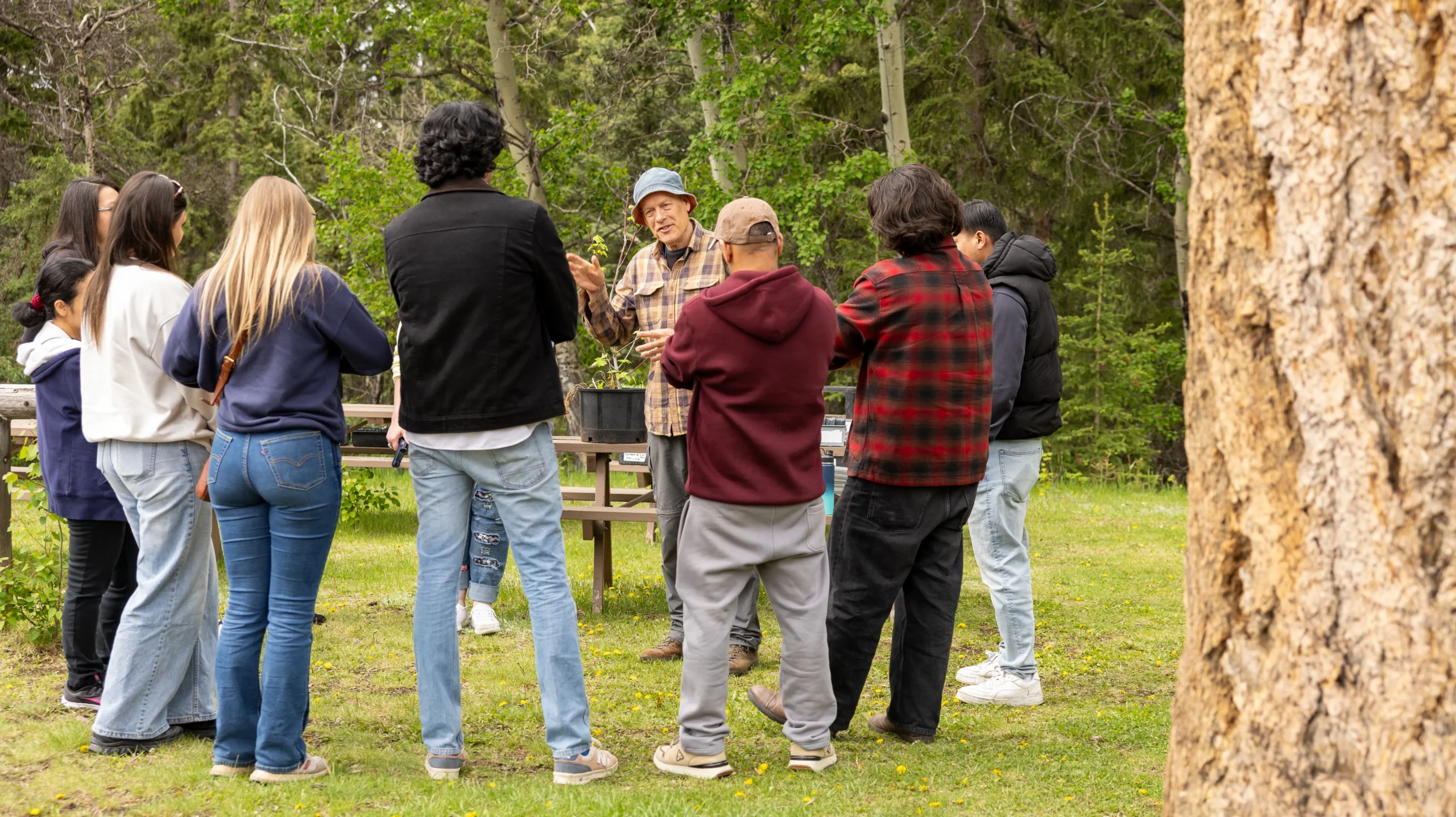Staff learn about the wildlife corridor where the Juniper is located