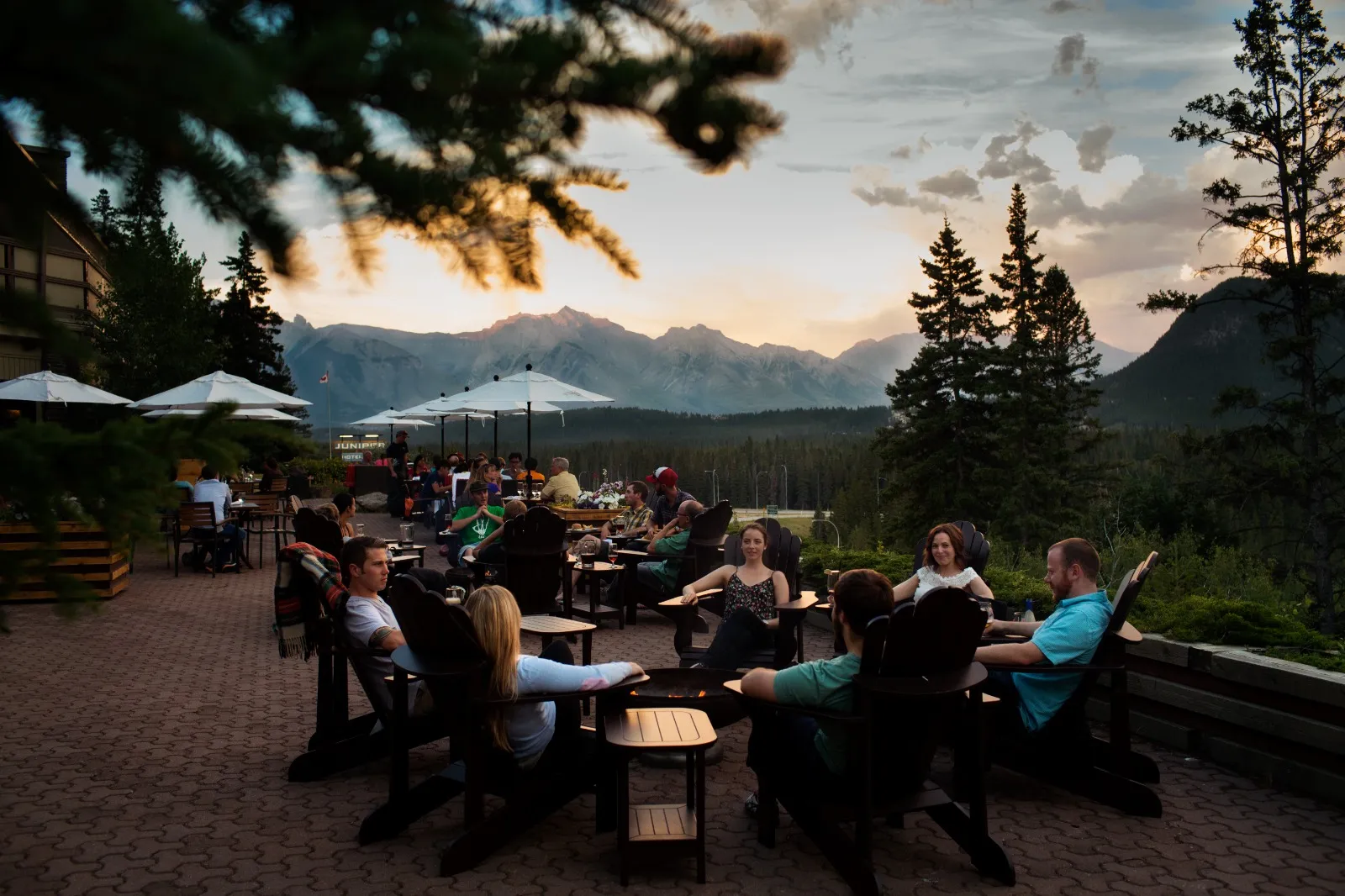 The Juniper Bistro patio in summer