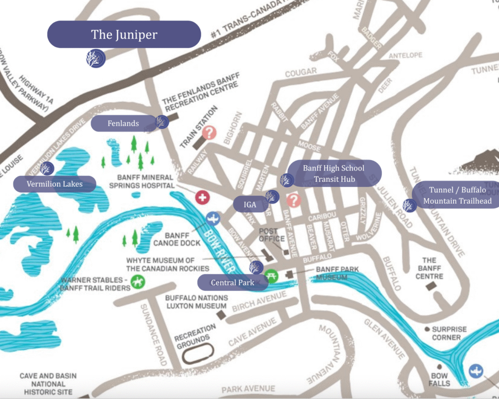 Map of shuttle stops