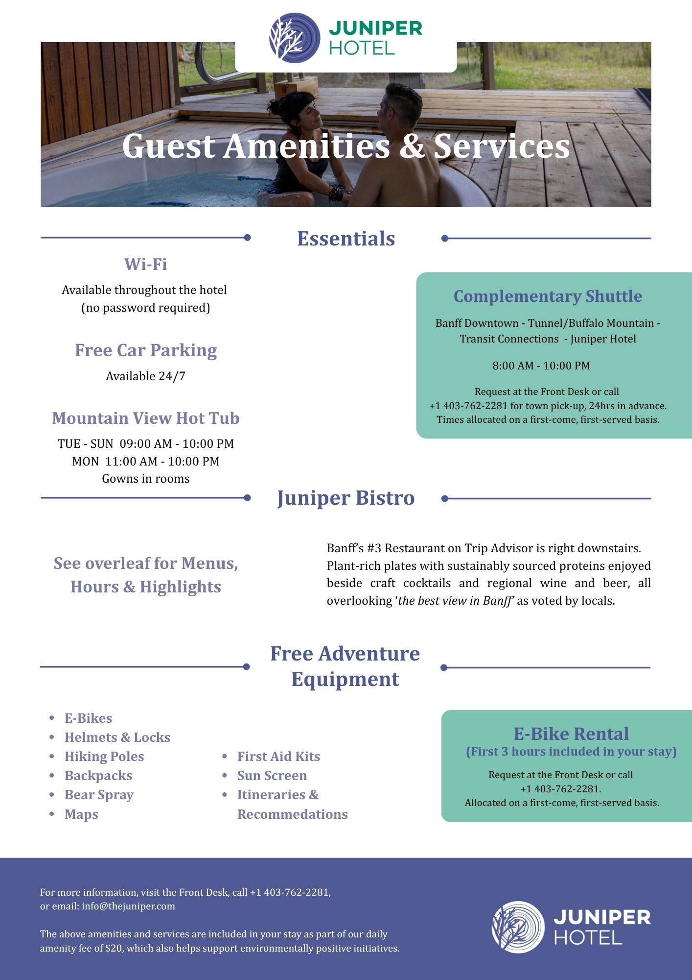 Amenities Sheet