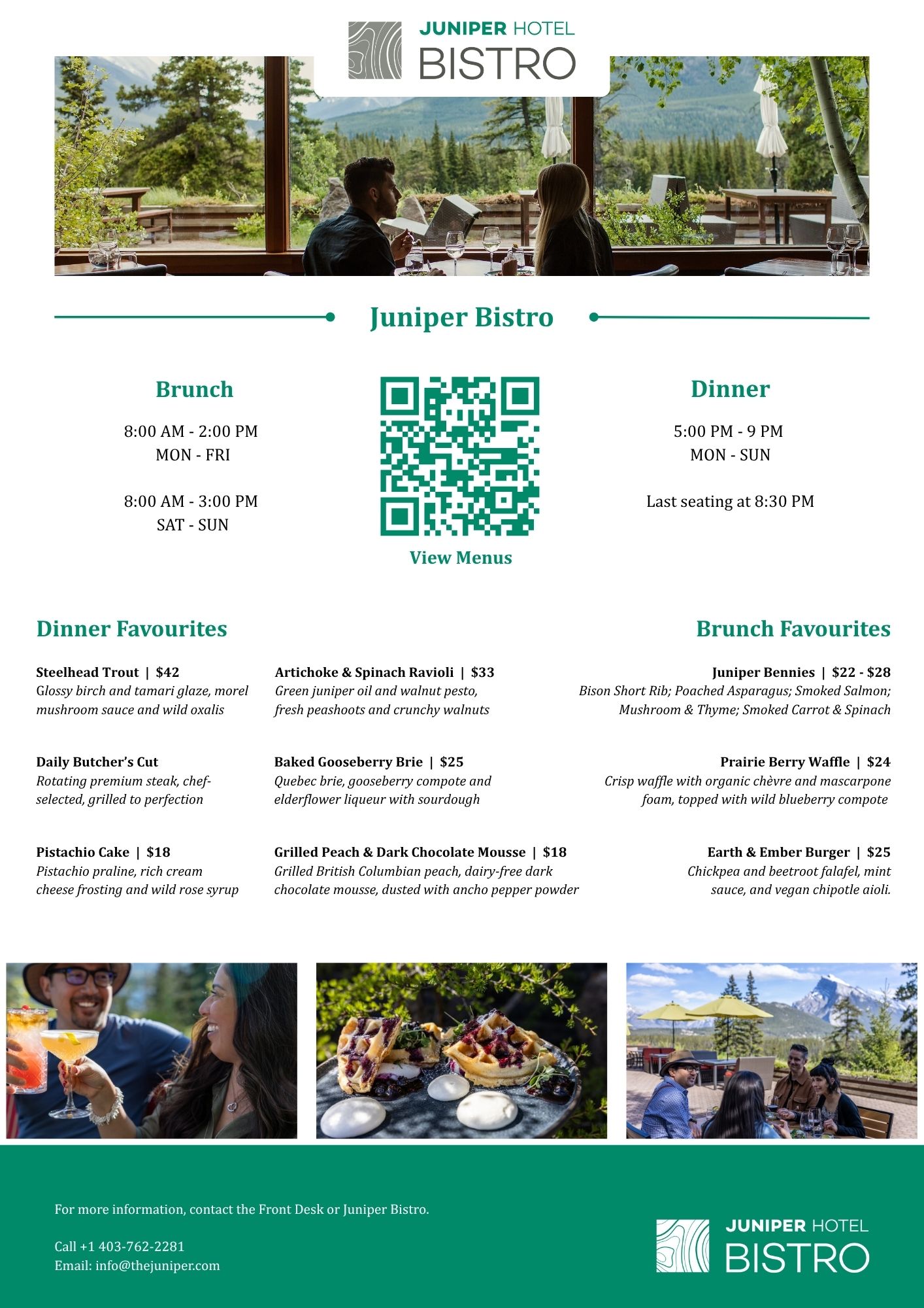 Juniper Bistro highlights and menu details