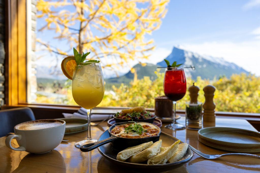 Brunch overlooking Banff National Park