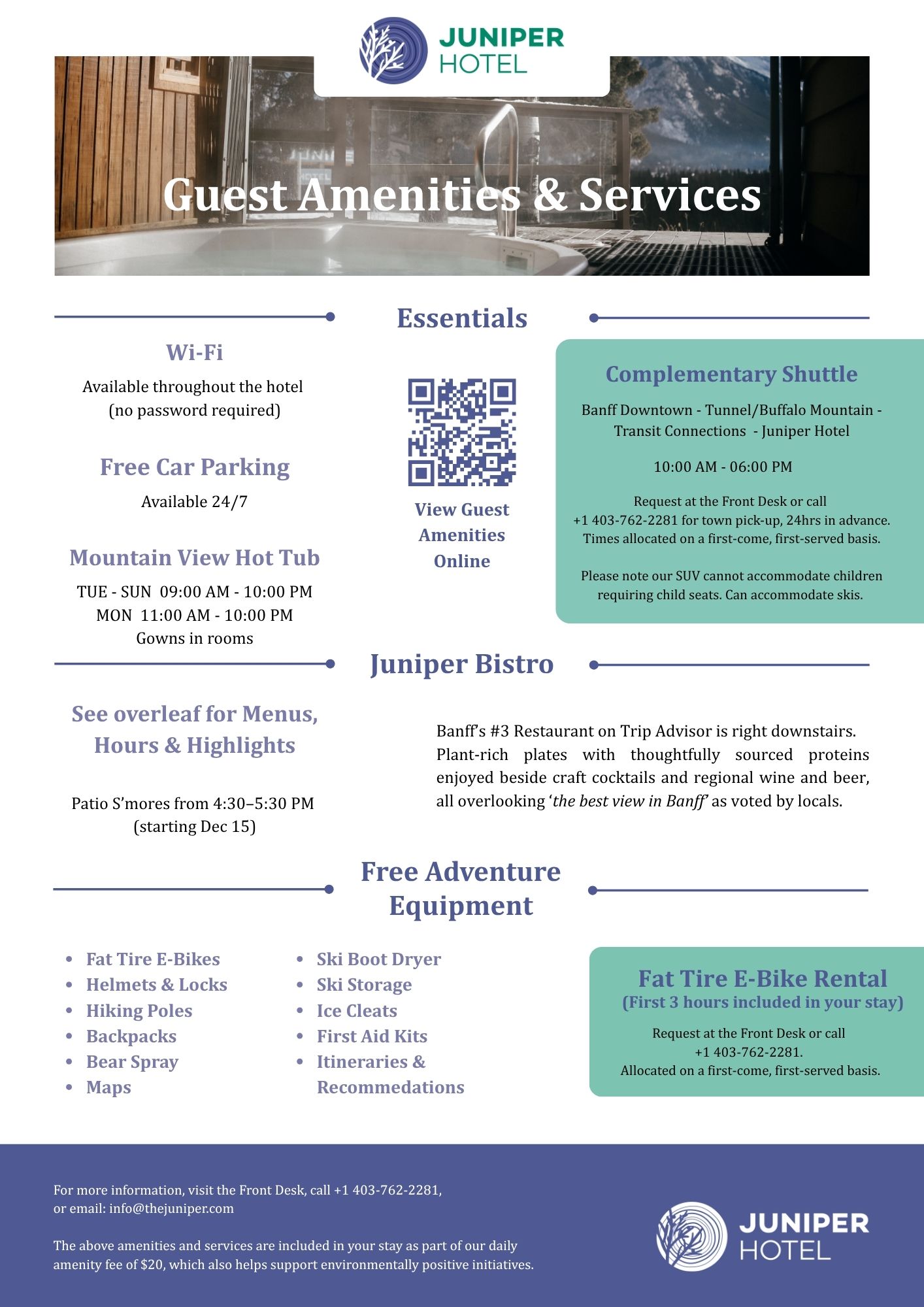 Guest Amenities Winter